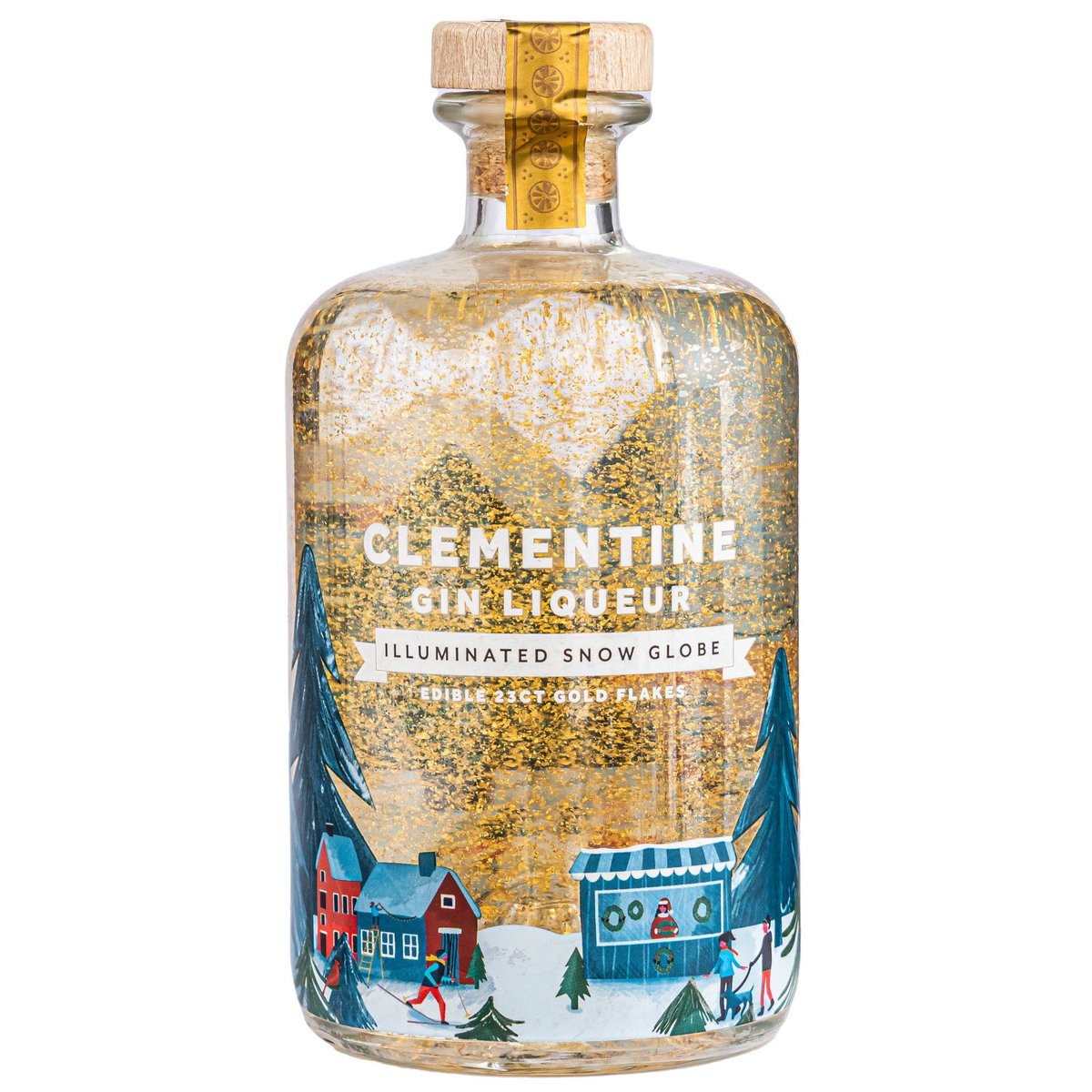 Clementine Gin Liqueur Illuminated Snow Globe 20% obj.