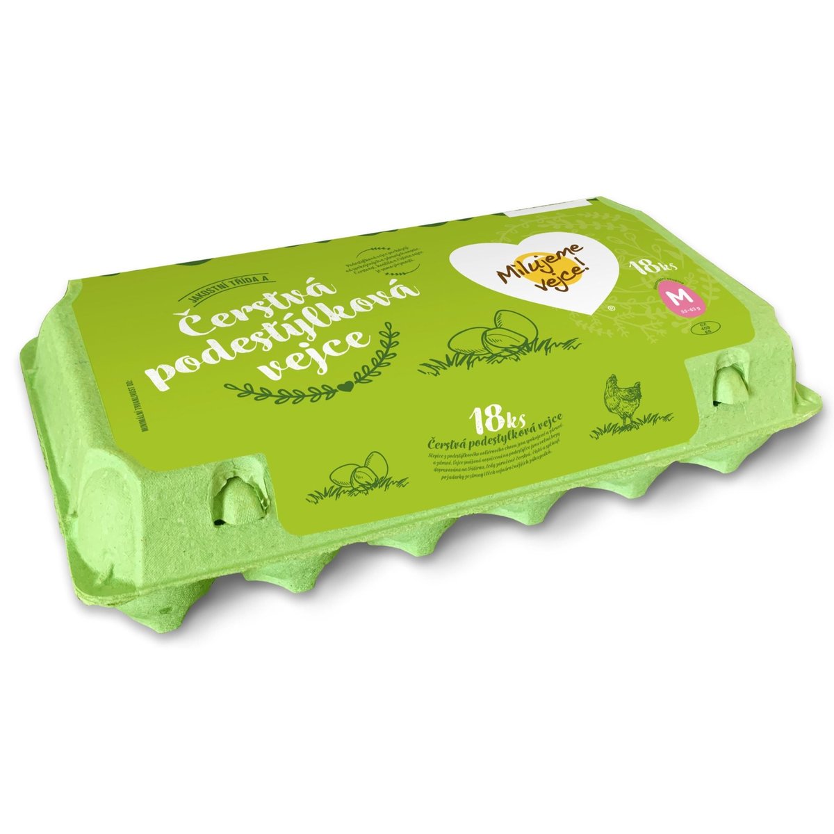 Milujeme vejce Čerstvá podestýlková vejce M