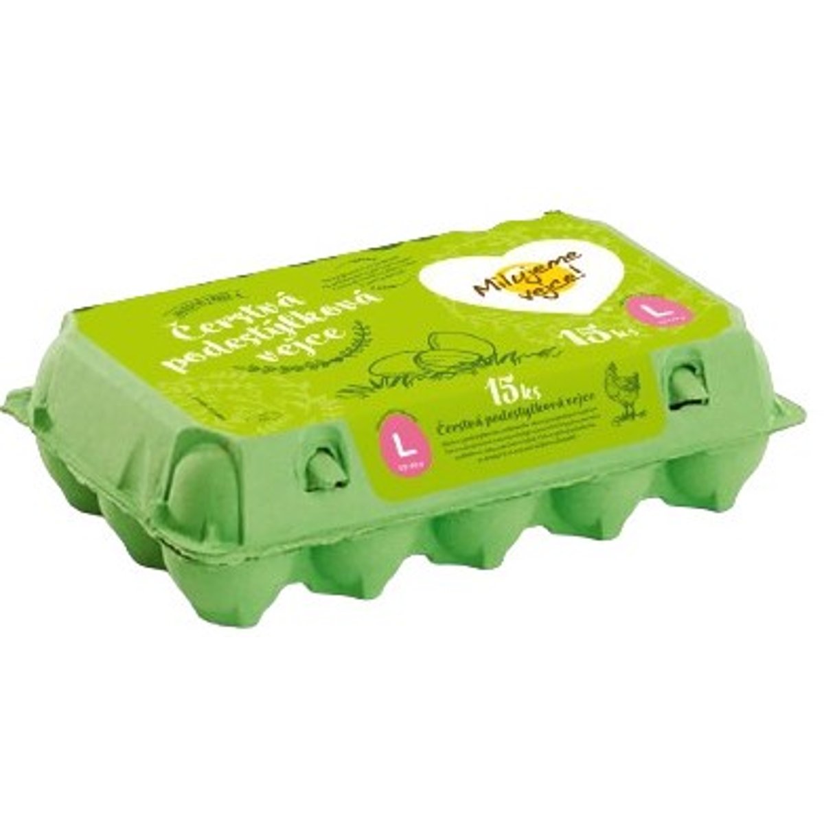 Milujeme vejce Čerstvá podestýlková vejce L