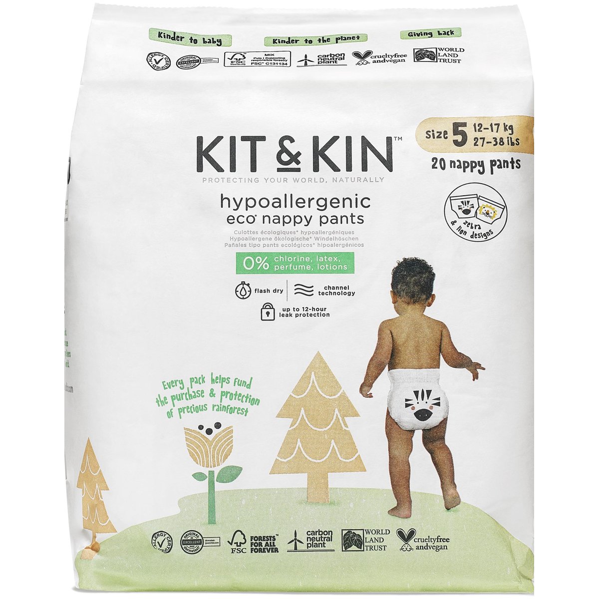 Kit & Kin EKO Plenkové kalhotky velikost 5 (12–17 kg)
