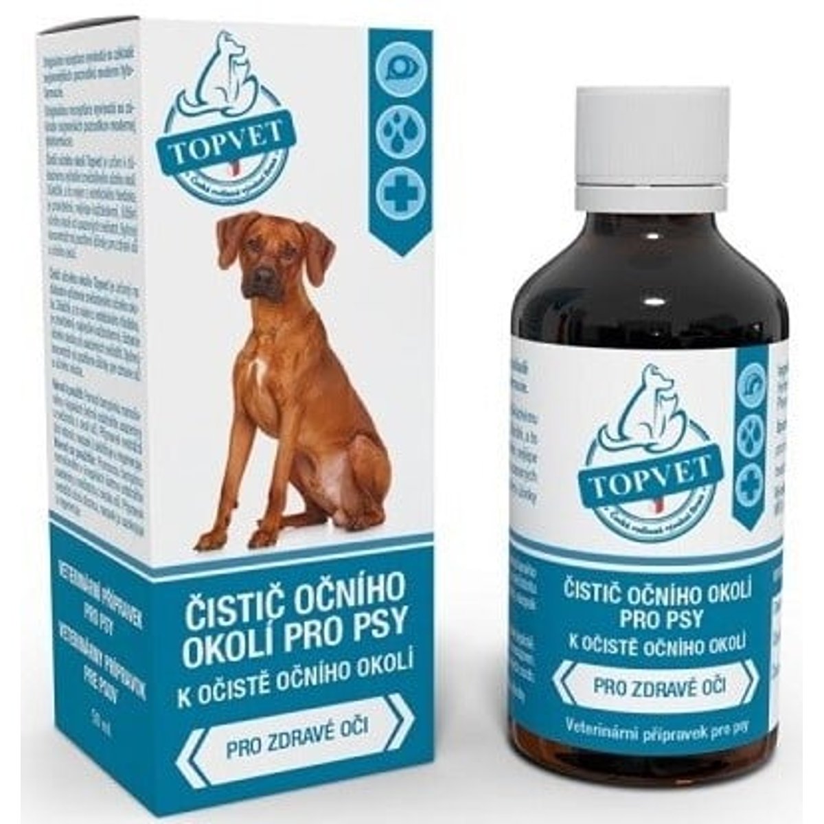 Levně TOPVET Čistič očního okolí pro psy 50ml