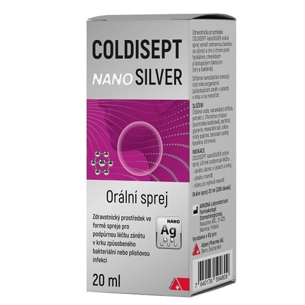 Coldisept nanoSilver orální sprej 20ml