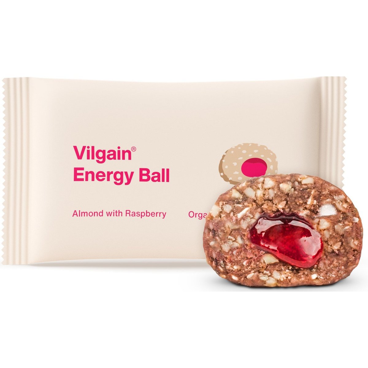 Vilgain BIO Energy Ball mandle s malinovým džemem