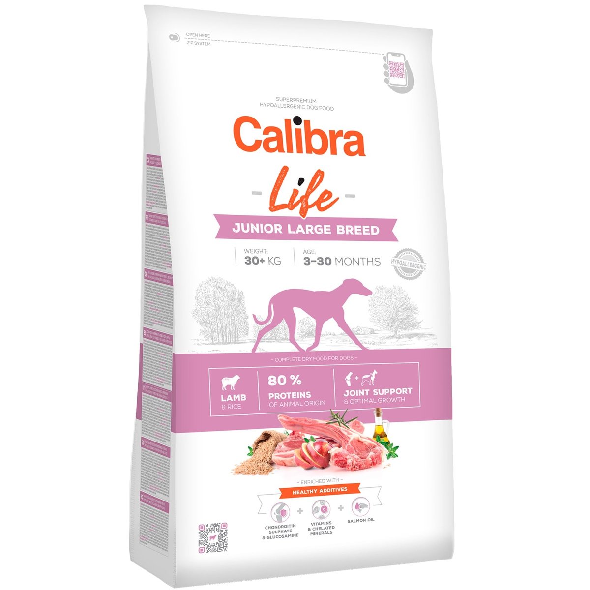 Calibra Dog Life granule pro mladé psy velkých plemen s jehněčím