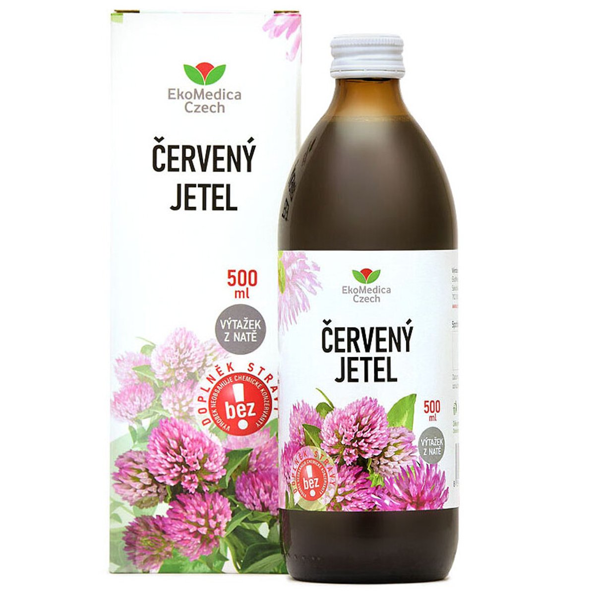 Červený jetel výtažek 500ml EkoMedica