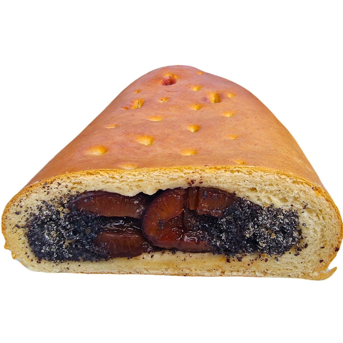 Závin vícezrnný makový se švestkami