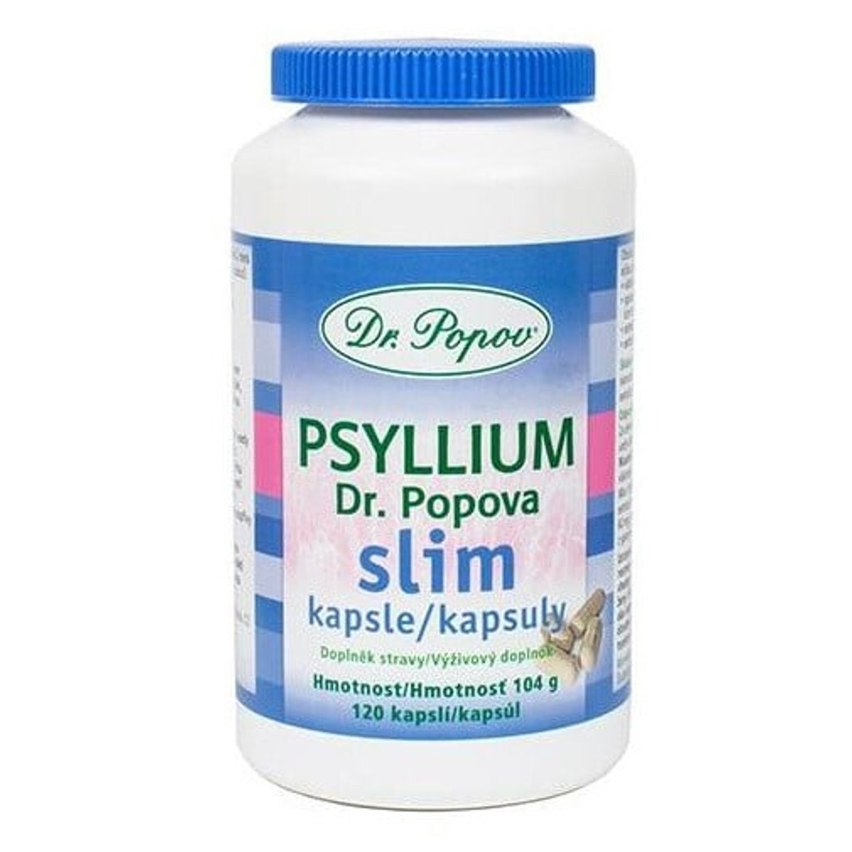 Psyllium Dr. Popova SLIM kapsle, 120 ks Dr. Popov