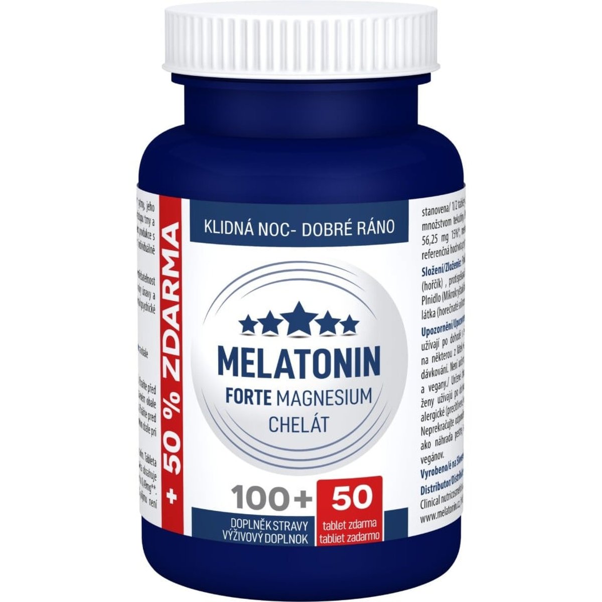Levně Melatonin Forte Magnesium chelát tbl.100+50 zdarma