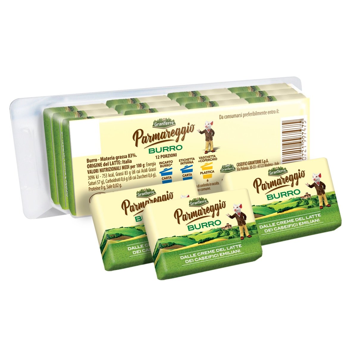 Parmareggio Burro máslo 83% (12×10 g)