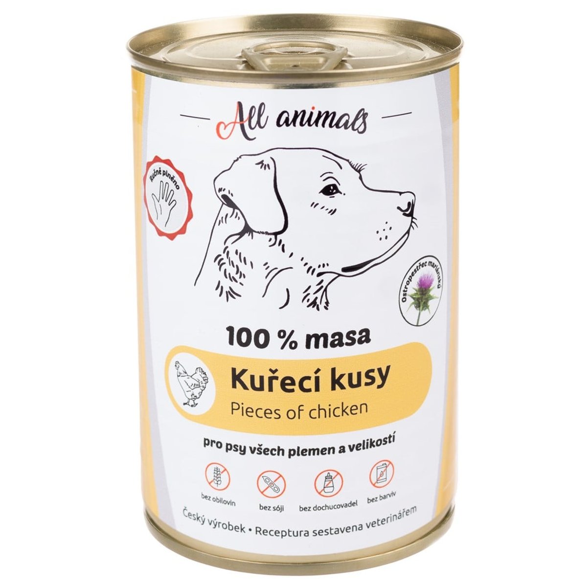 All Animals Kuřecí kousky konzerva pro psy
