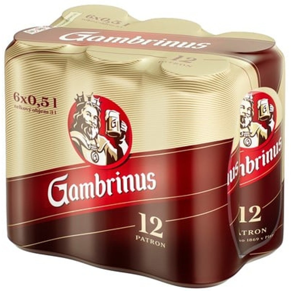 Gambrinus 12 6×0,5 l plech