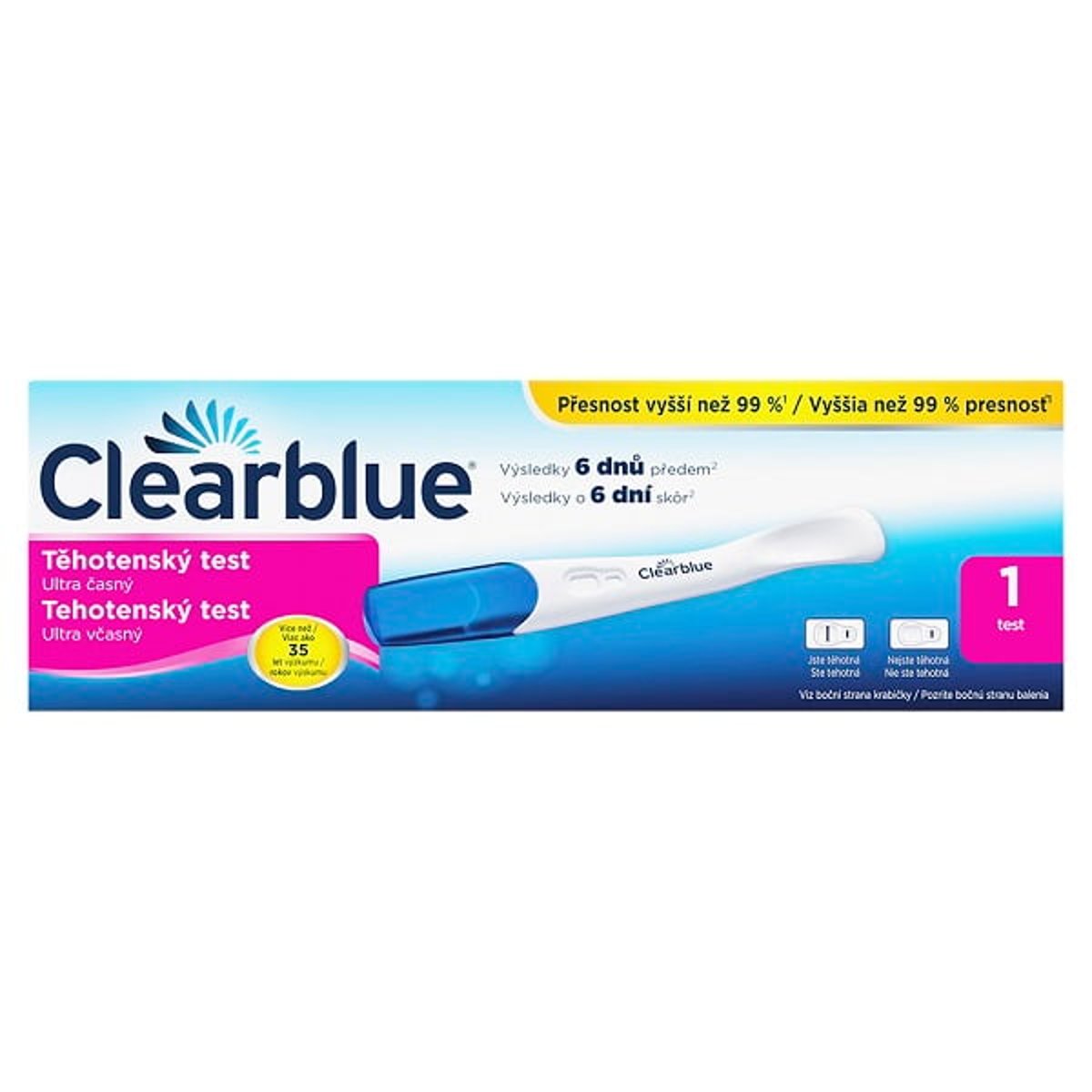 Clearblue ULTRA ČASNÝ těhotenský test 1ks