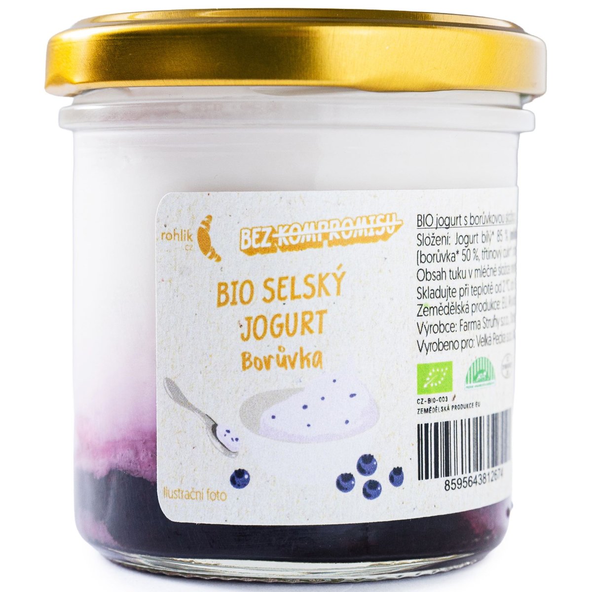 Rohlik.cz BIO Selský jogurt borůvka