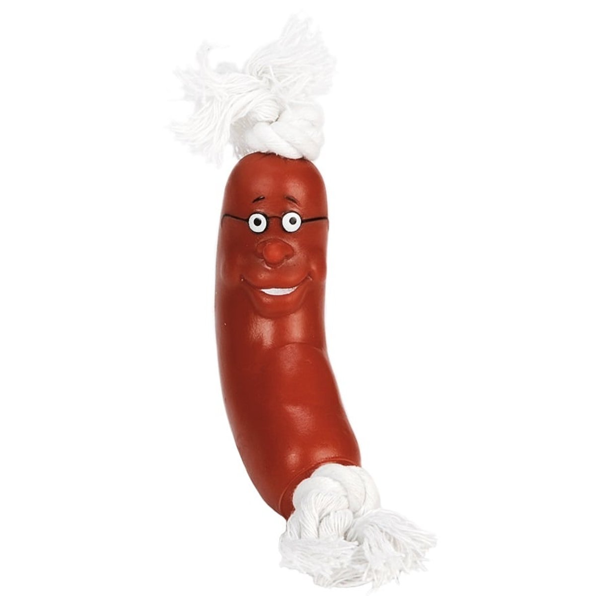 Beeztees Hračka lano s párkem pro psy 25cm