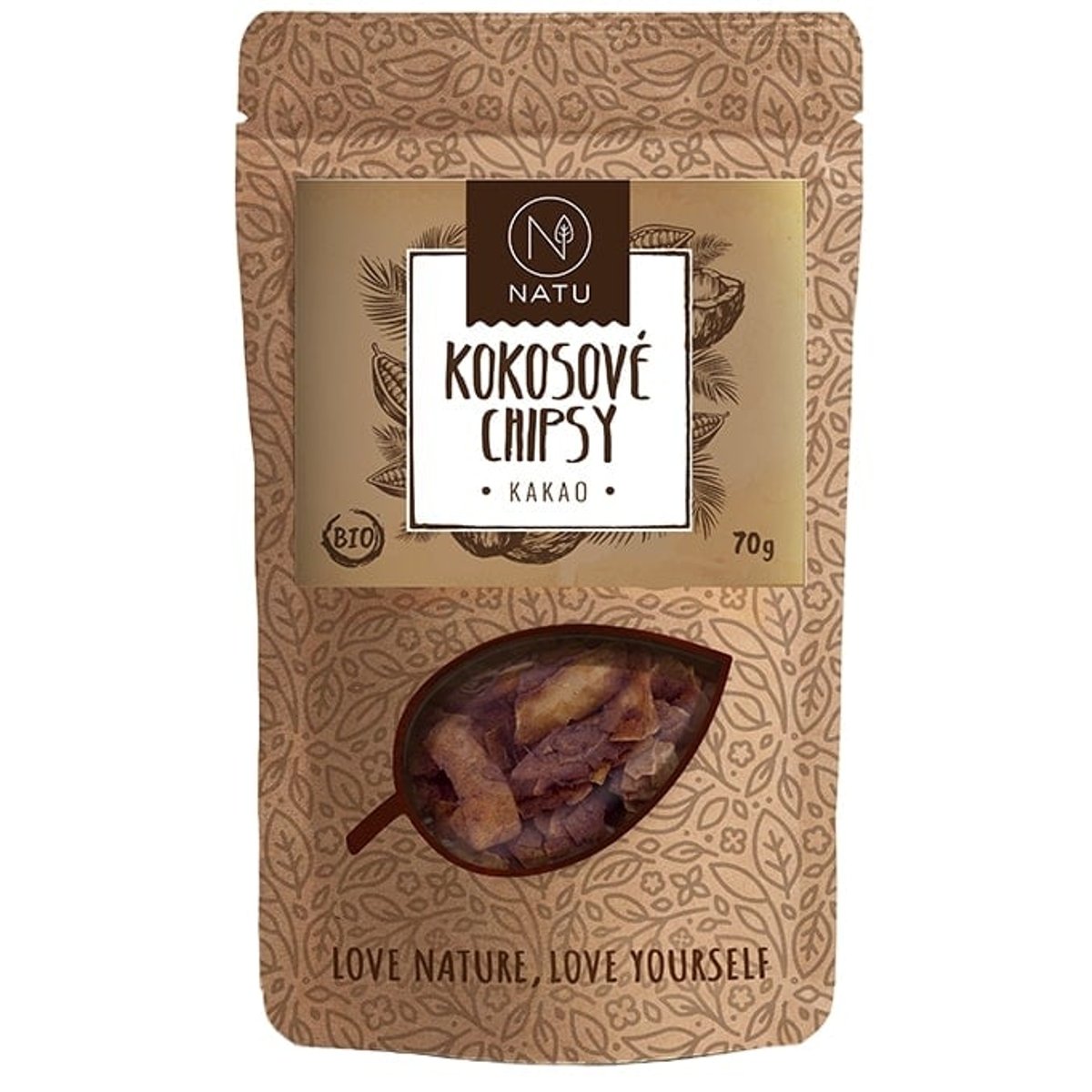 Natu BIO Kokosové chipsy kakao
