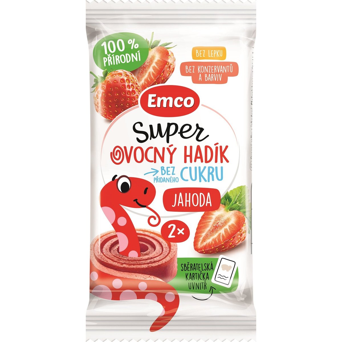 Emco Super ovocný hadík jahoda