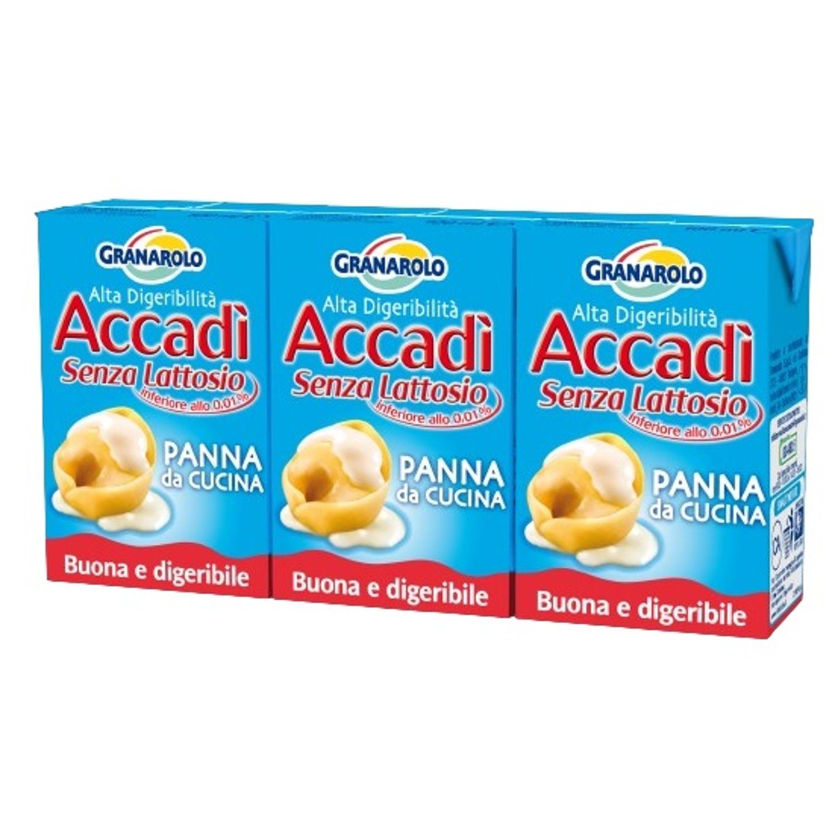 Granarolo UHT Bezlaktózová smetana na vaření 20% (3×100 ml)