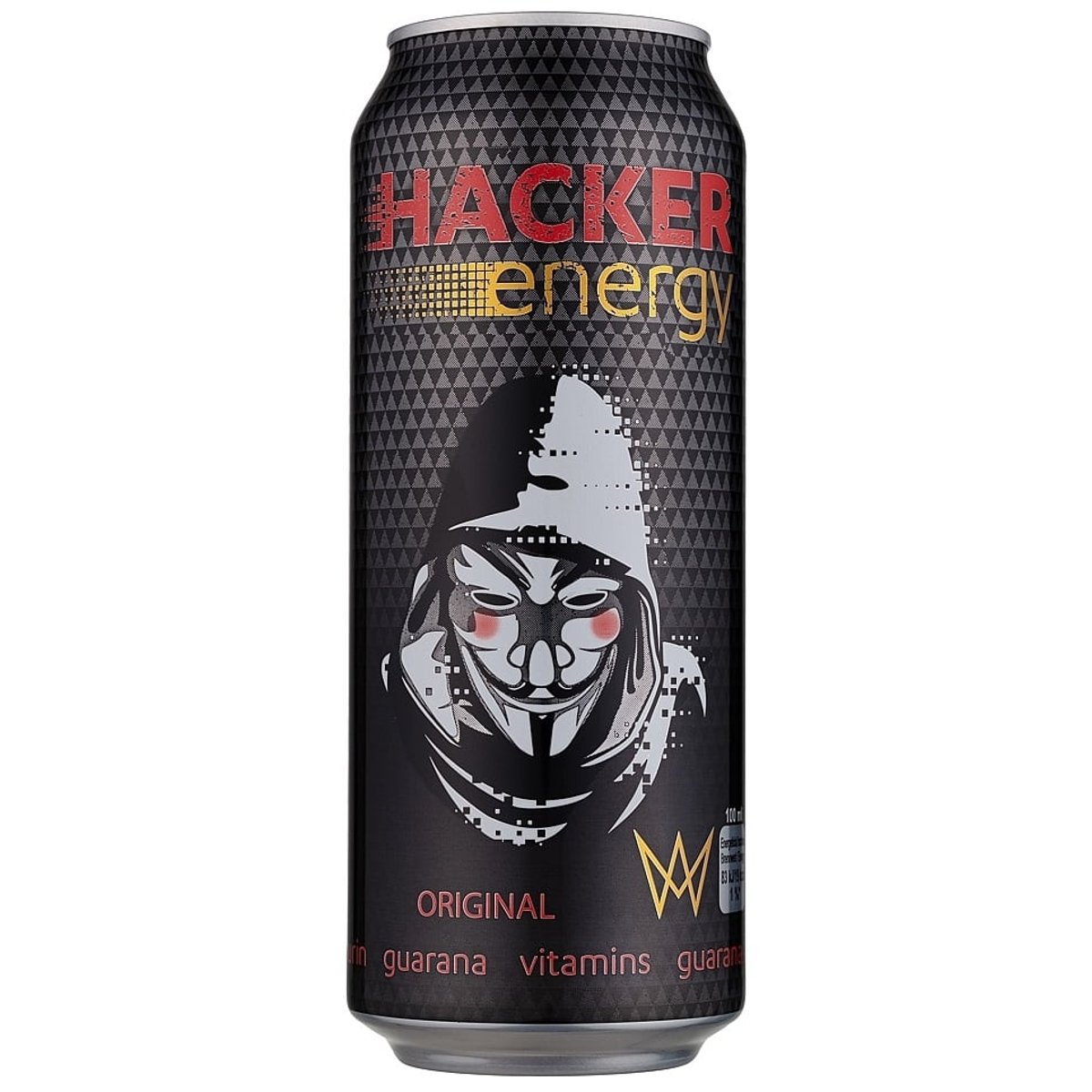 Hacker Energy drink plech