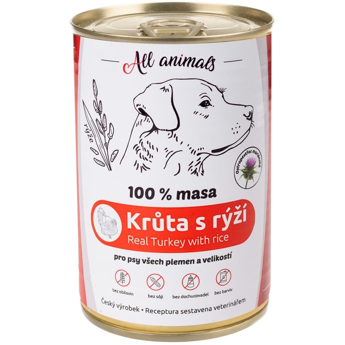 All Animals DOG Krůtí mleté s rýží 400g