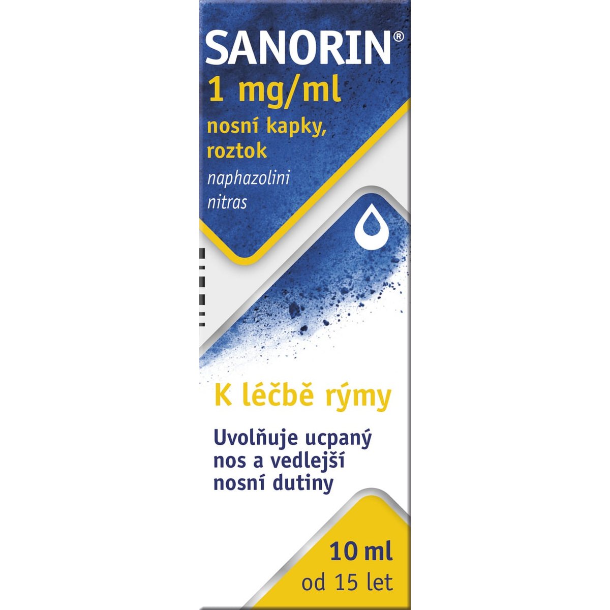 SANORIN 1MG/ML Nosní kapky, roztok 1X10ML