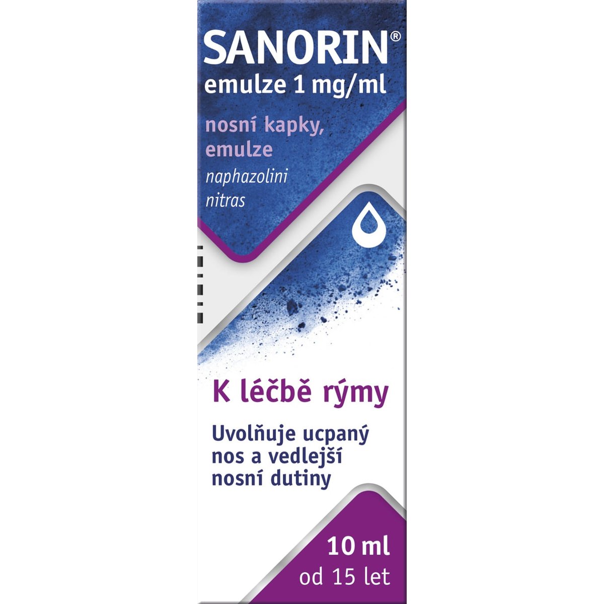 SANORIN EMULZE 1MG/ML Nosní kapky, emulze 1X10ML