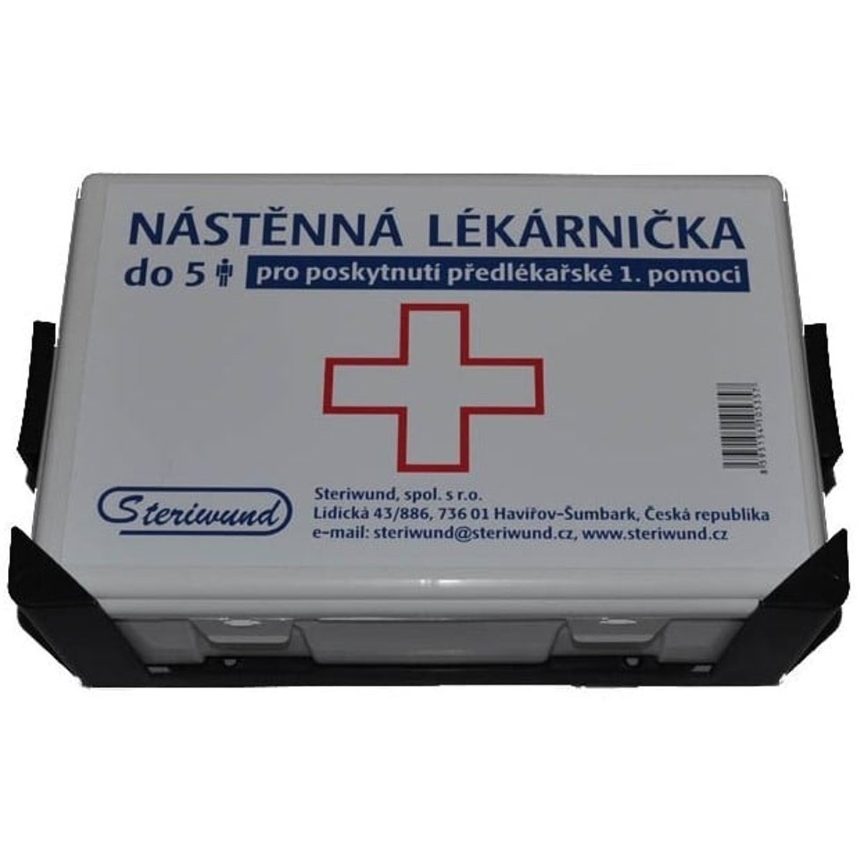 Lékárnička nástěnná plastová do 5 osob Steriwund