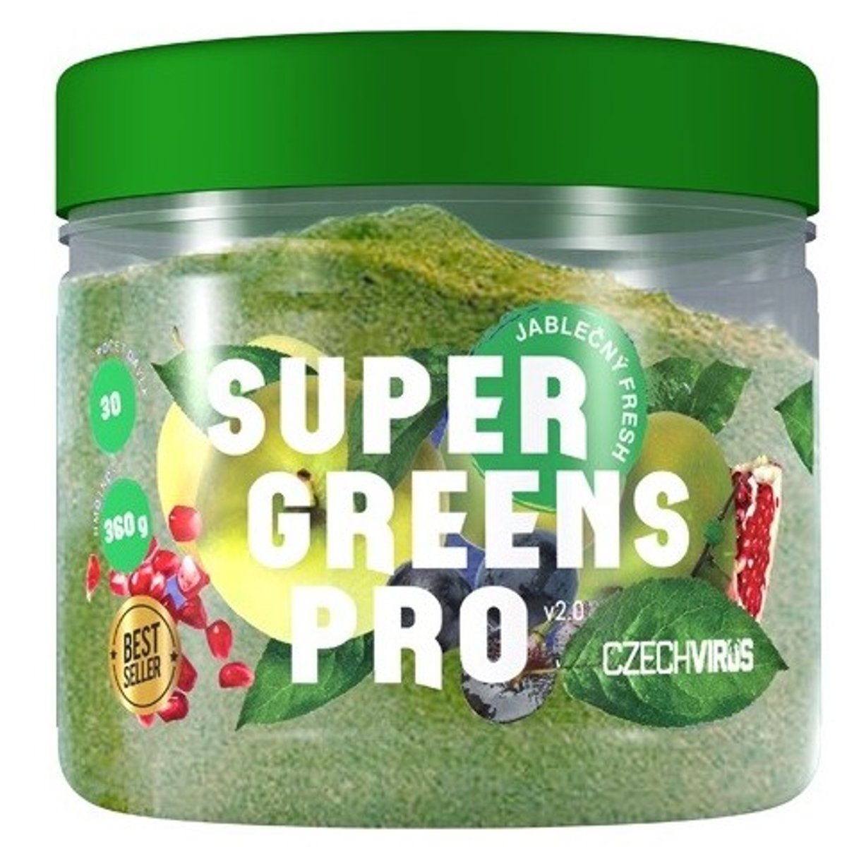 Czech Virus Super Greens Pro jablečný fresh 360g