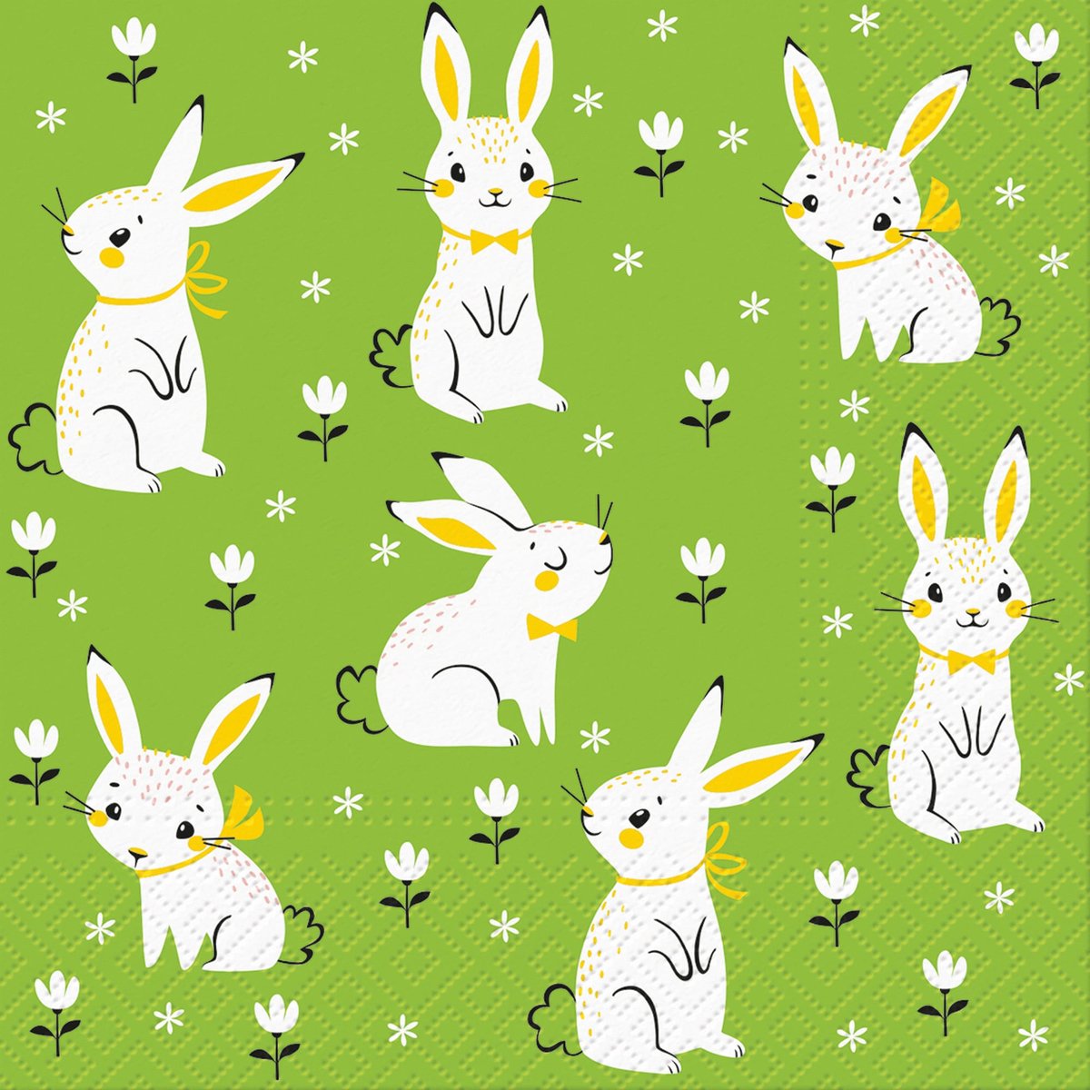 Velikonoční ubrousky zajíčci 33×33 cm