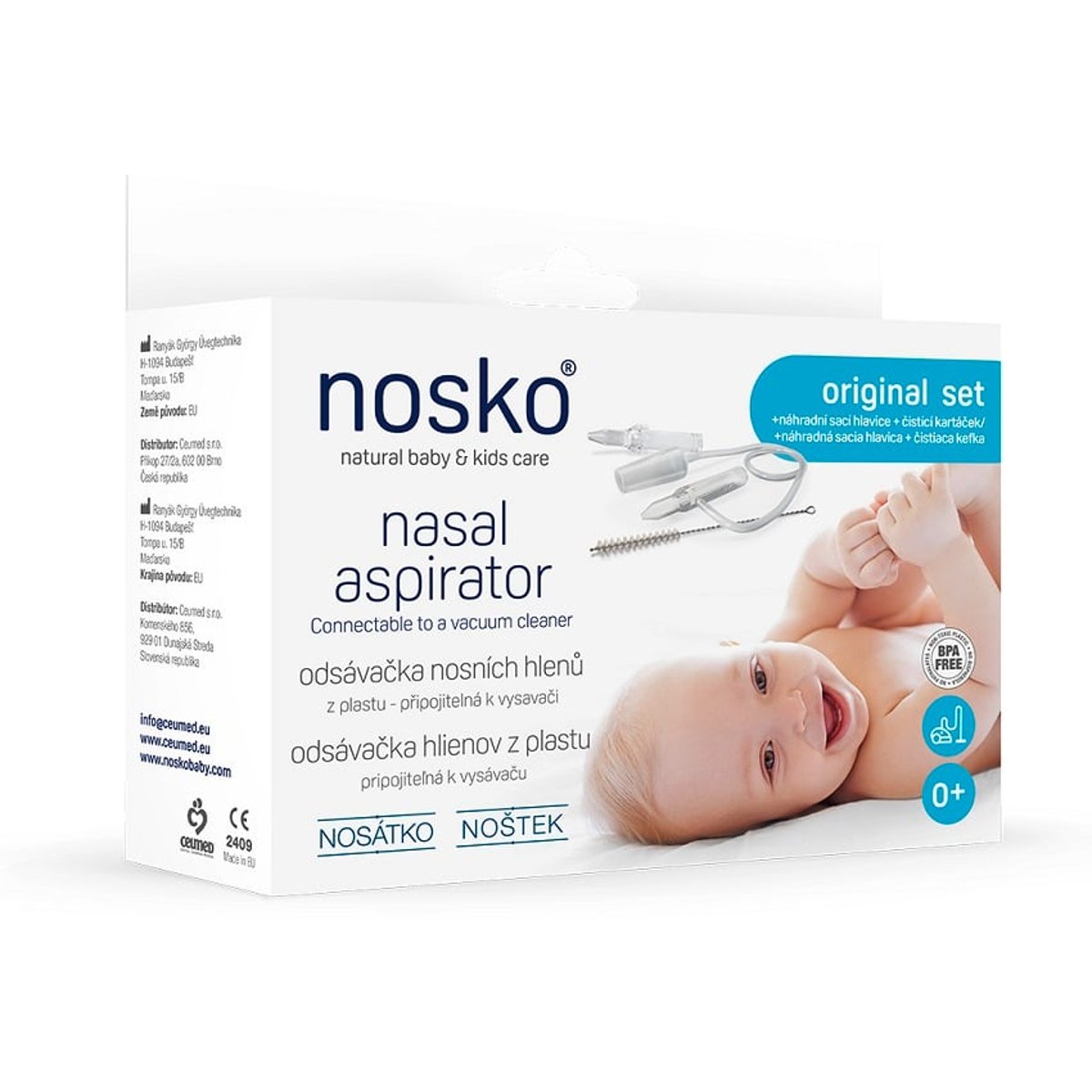 Nosátko odsávačka nosních hlenů plast sada