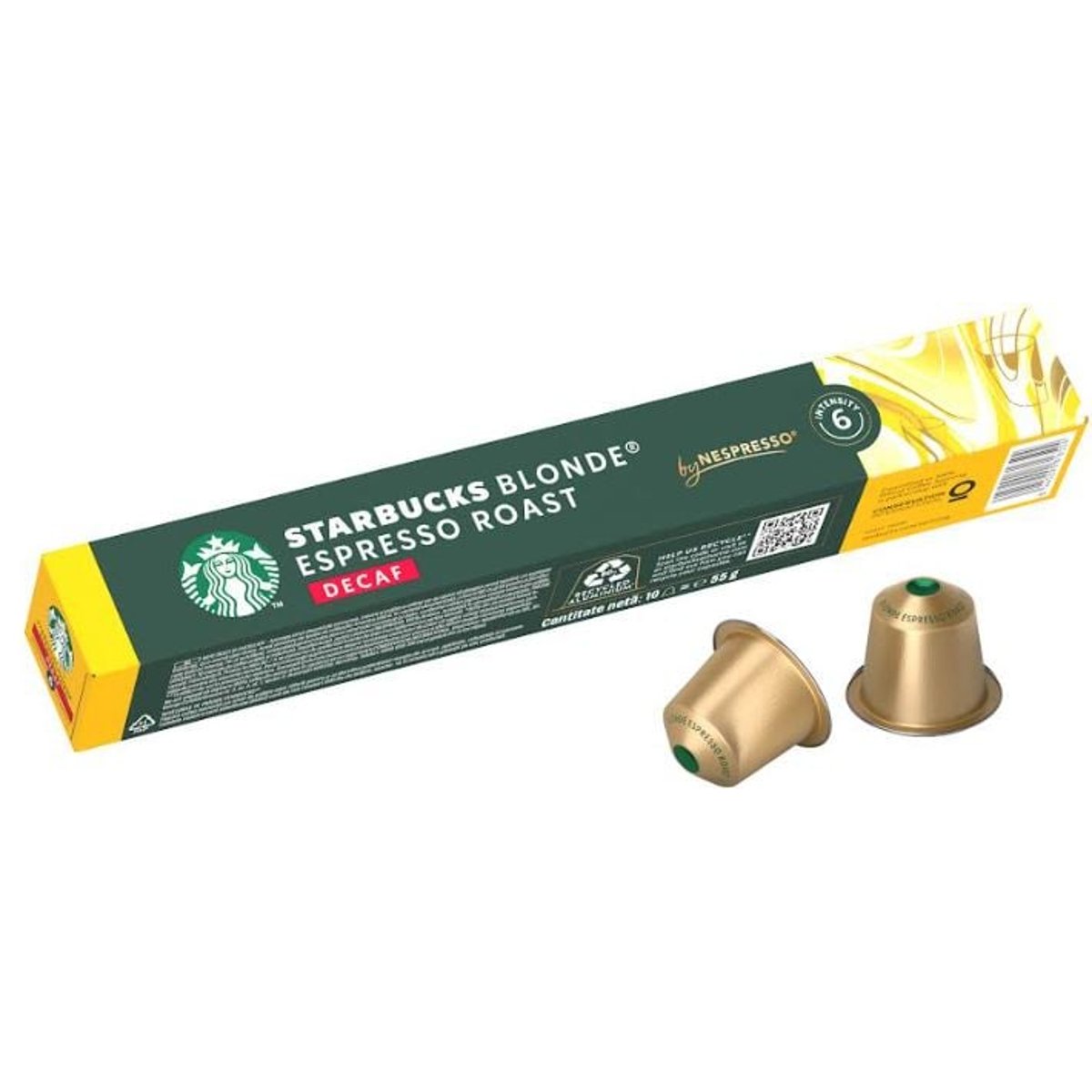 Starbucks Blonde Espresso Roast Decaf by Nespresso kávové kapsle bez kofeinu