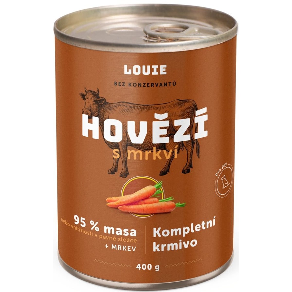 Louie Kompletní krmivo hovězí s mrkví pro psy