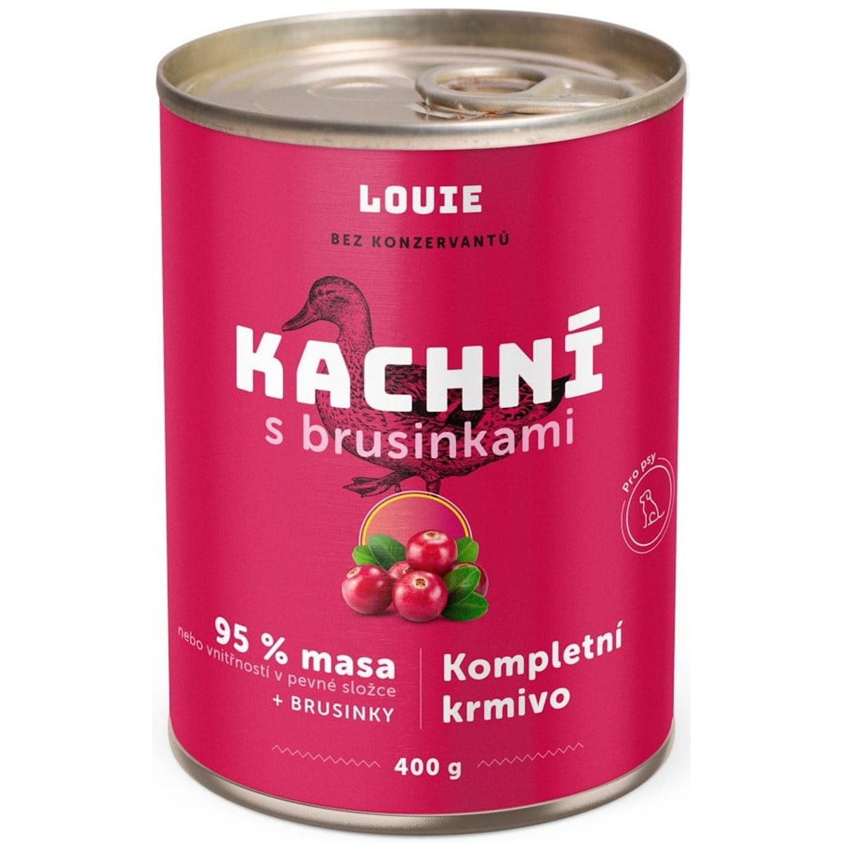 Konzerva LOUIE kachní s brusinkami 400 g
