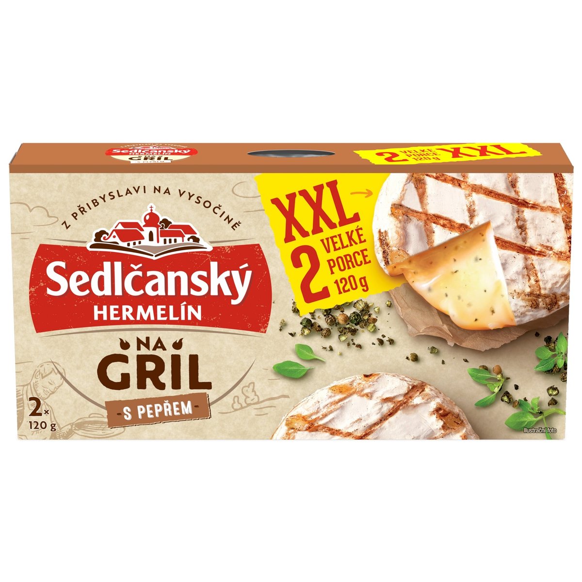 Sedlčanský Hermelín na gril s pepřem XXL