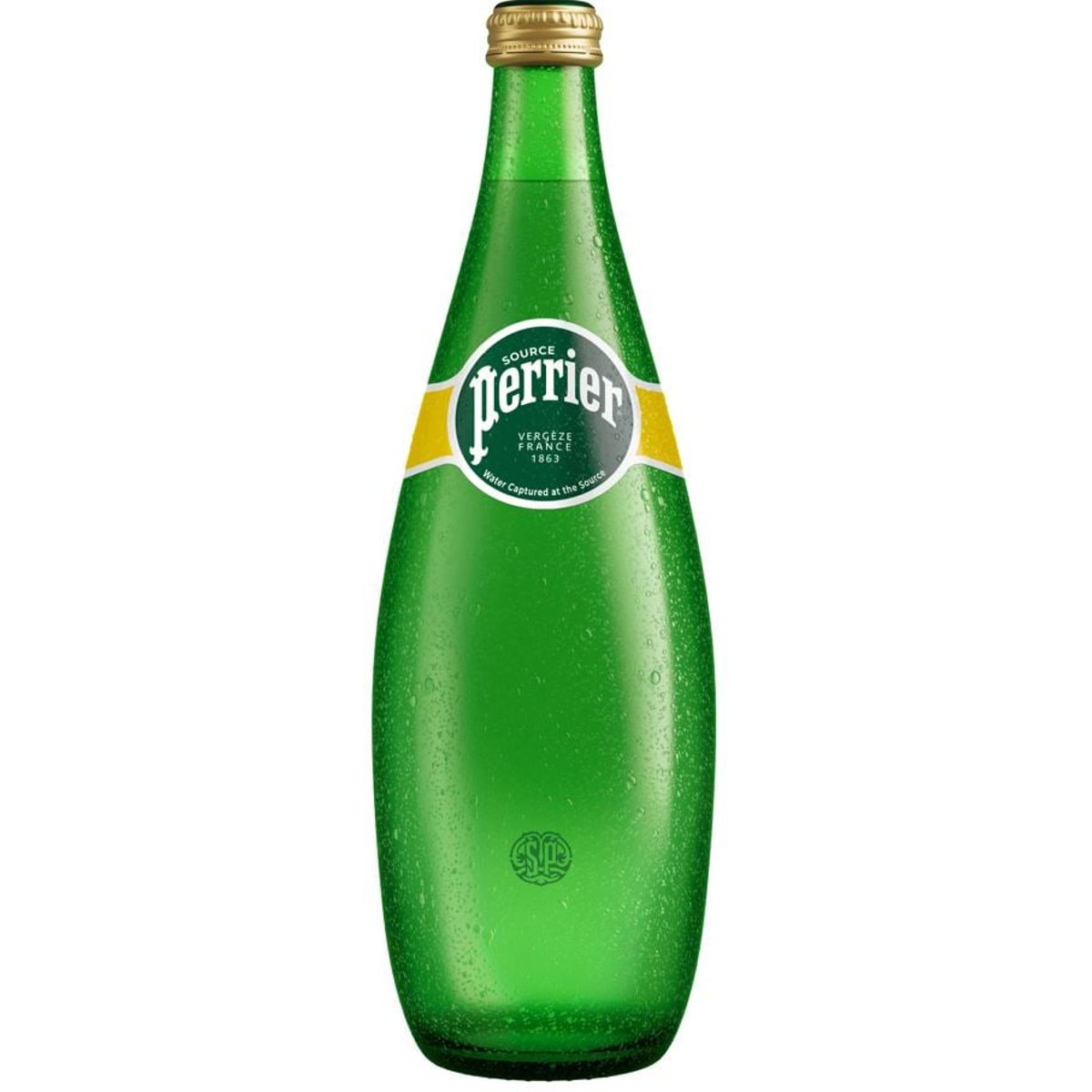 Perrier minerální voda sklo