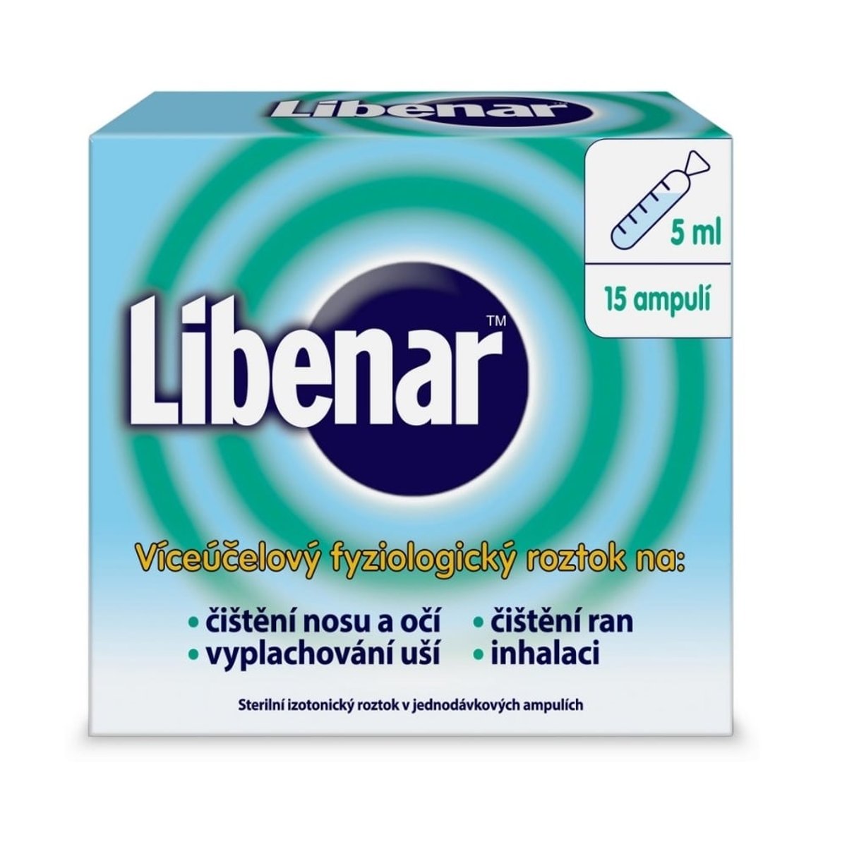 Libenar víceúčelový fyziologický roztok 15x5ml