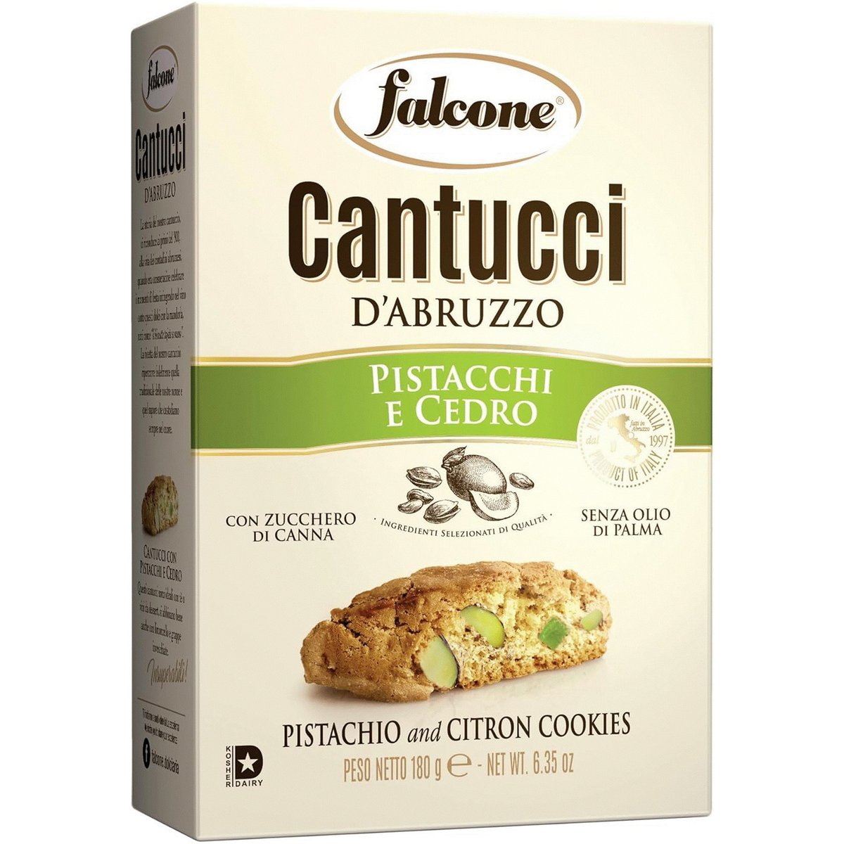 Falcone Cantucci Pistáciové sušenky s cedrovou kůrou