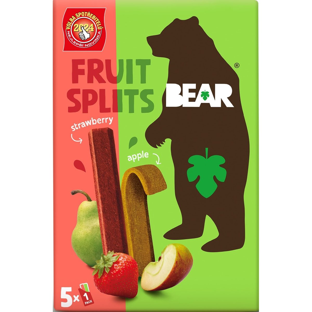 Bear Fruit Splits jahoda a jablko 5×20 g
