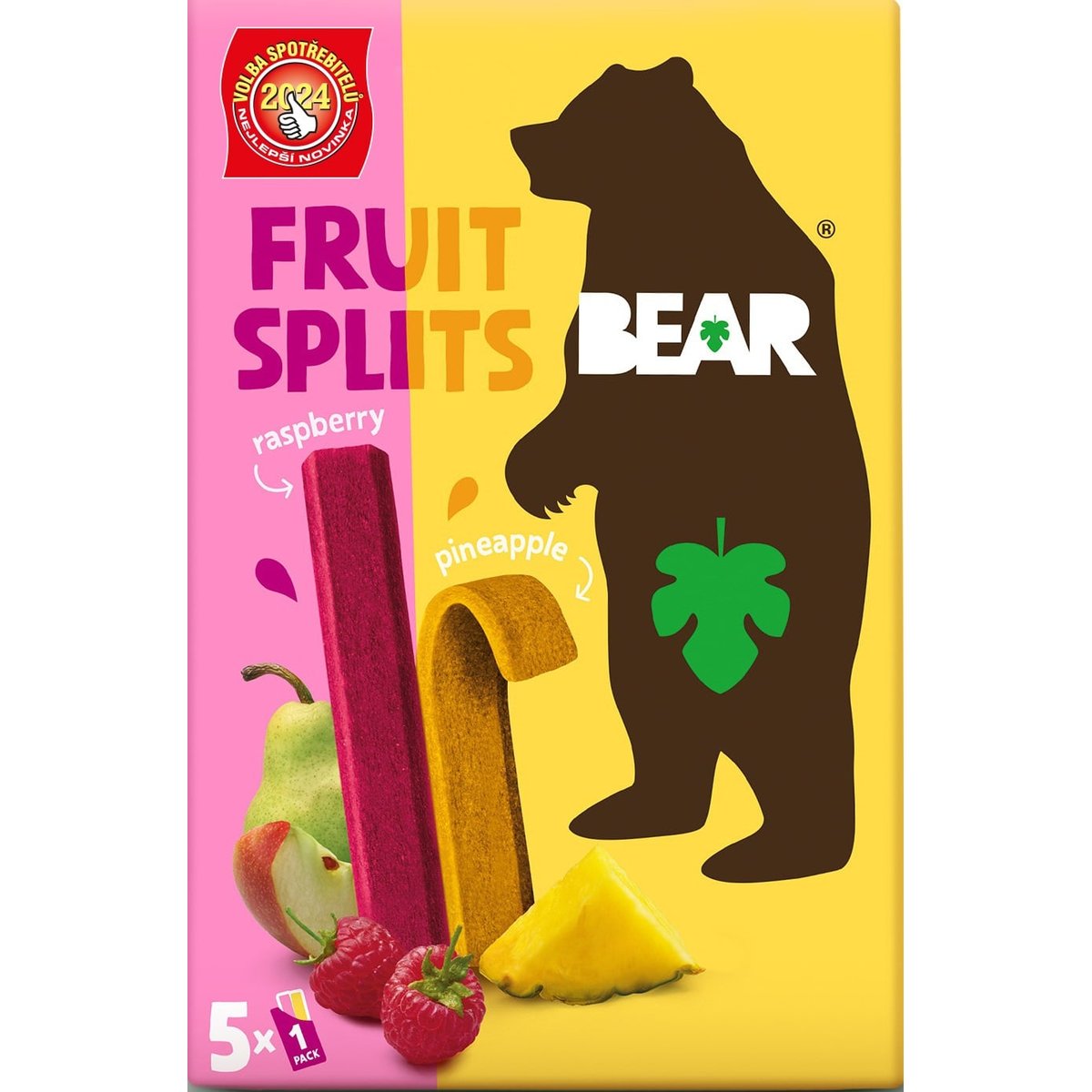 Bear Fruit Splits malina a ananas 5×20 g