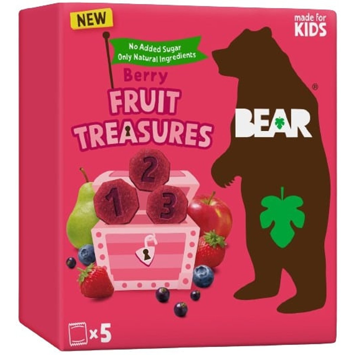 Bear Fruit Treasures Berry jahoda a borůvka 5×20 g