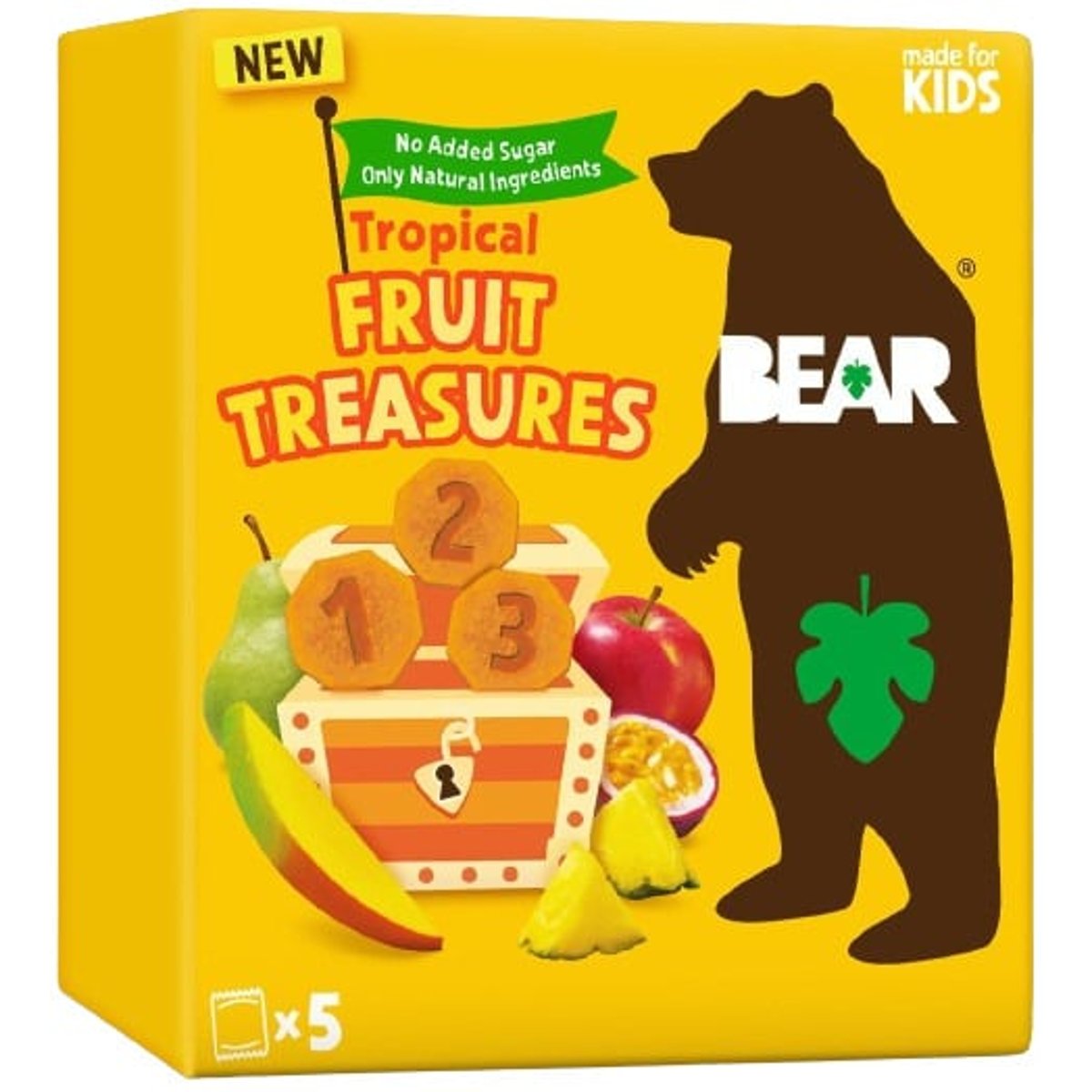 Bear Fruit Treasures Tropical mango a marakuja 5×20 g