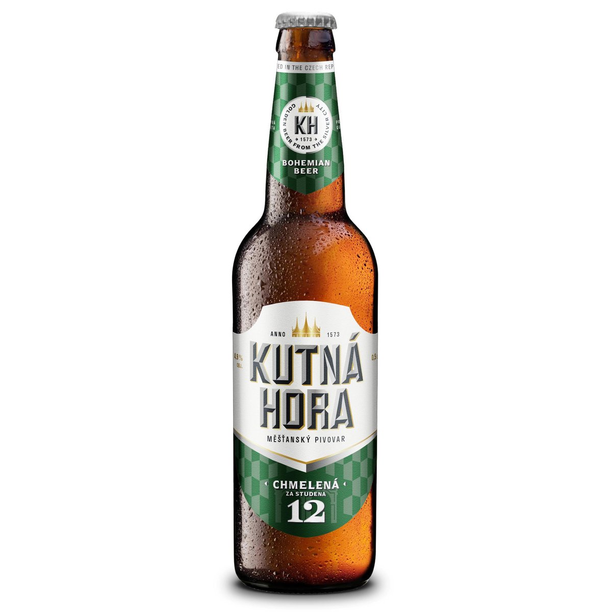 Kutnohorská Zlatá 12% nachmelená sklo