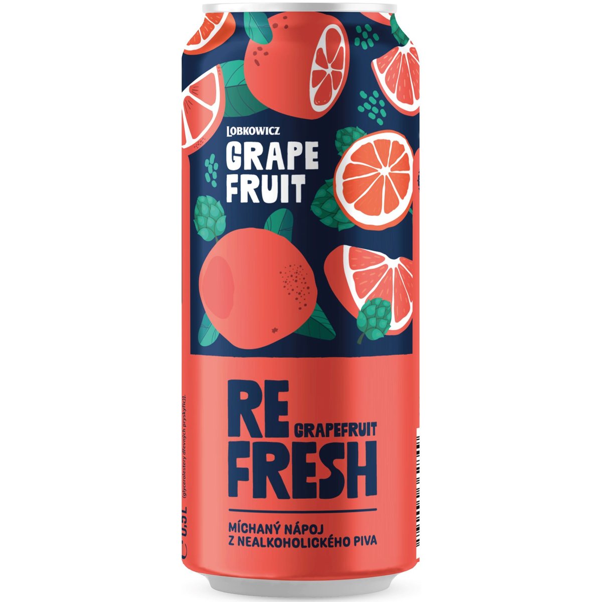 Lobkowicz Refresh Grapefruit z nealkoholického piva plech