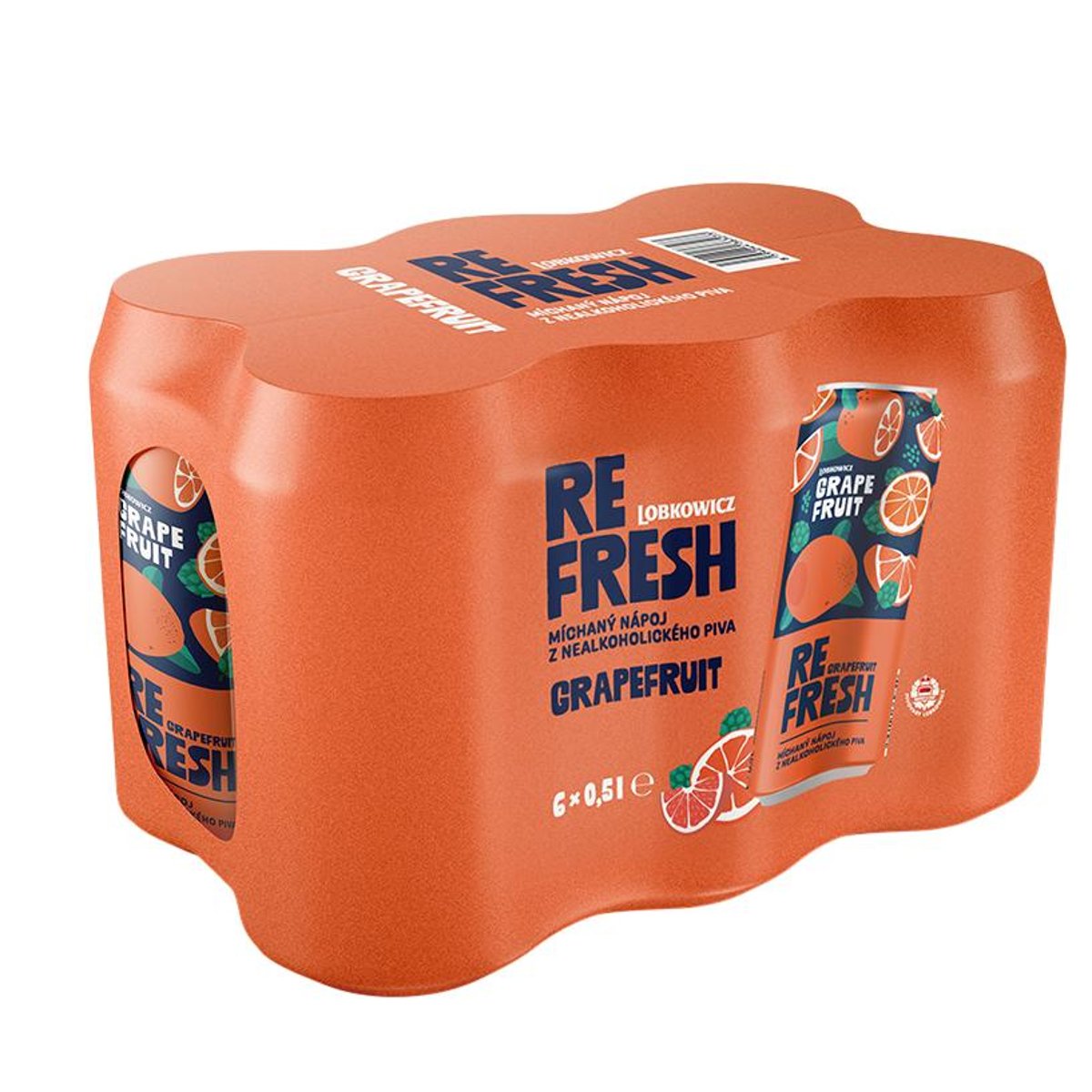 Lobkowicz Refresh Grapefruit z nealkoholického piva plech