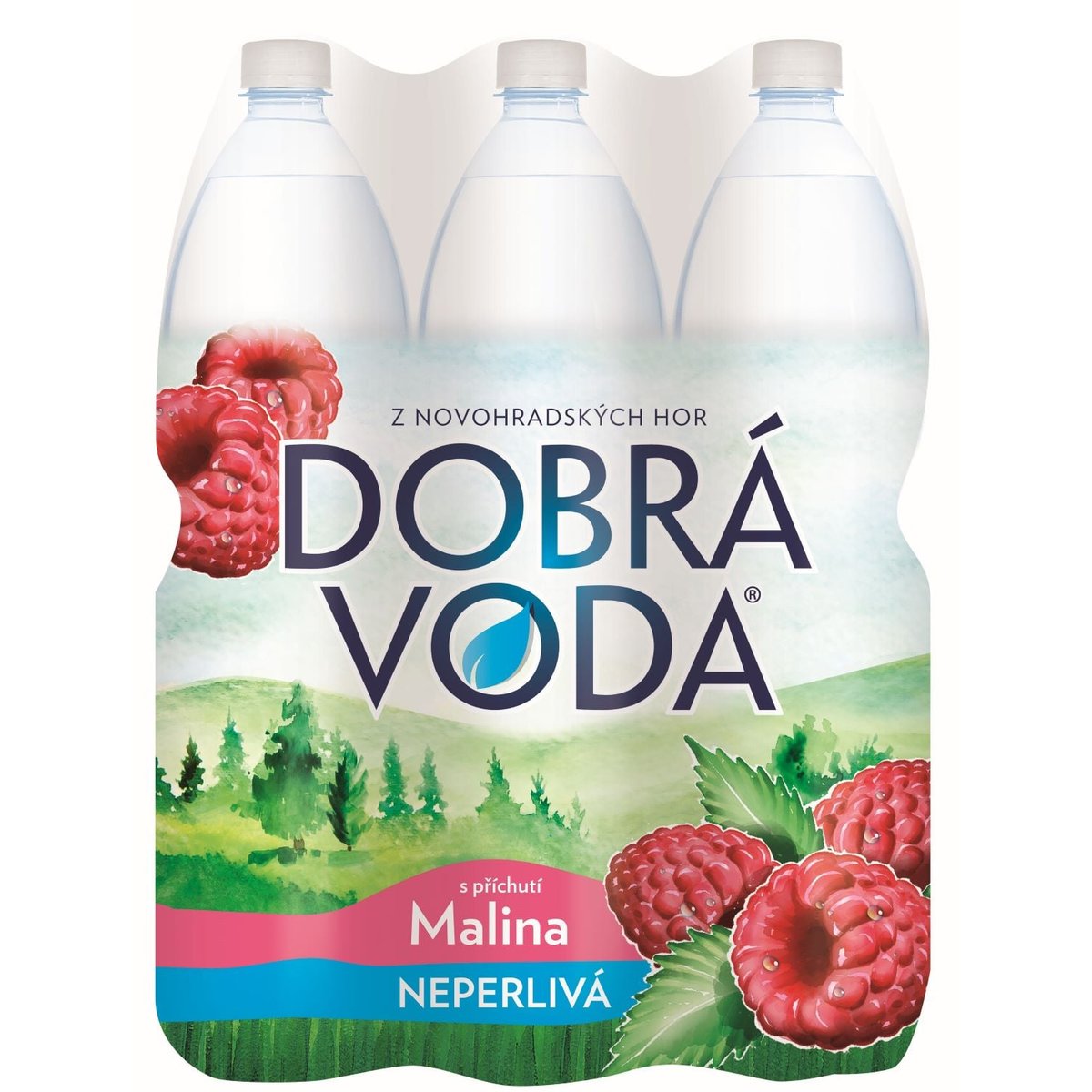 Dobrá voda Neperlivá malina 6×1,5 l