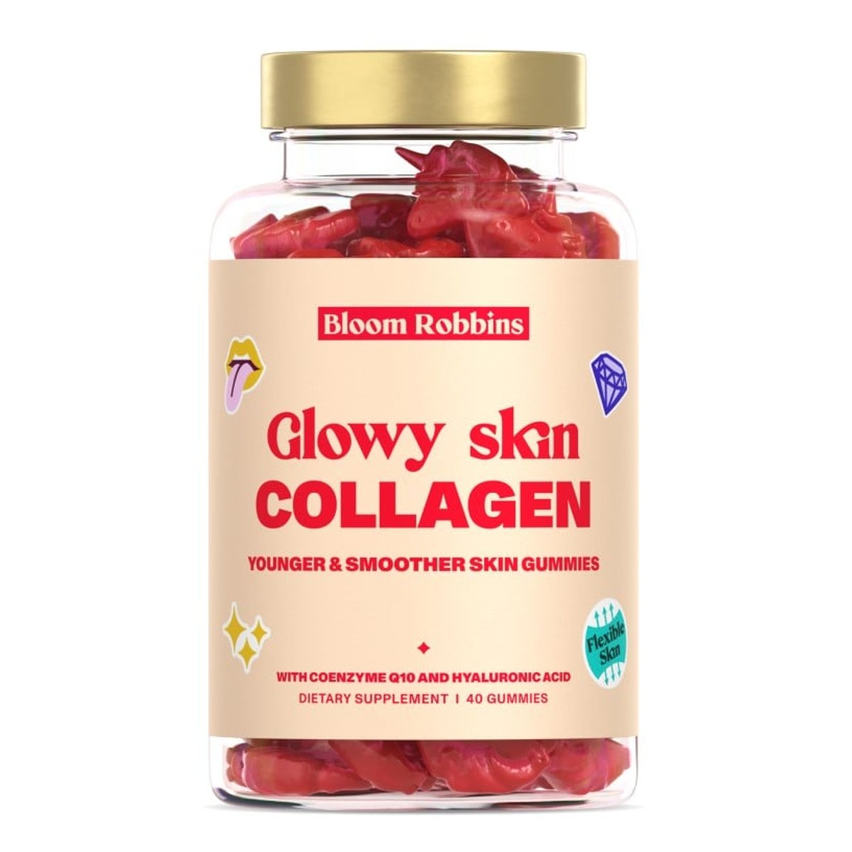 Bloom Robbins Glowy skin COLLAGEN gummies 40ks