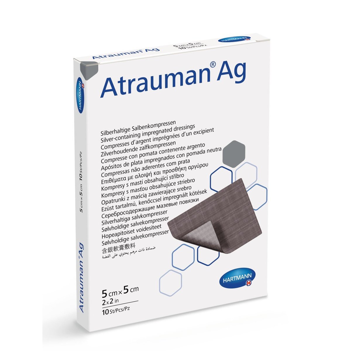 KRYTÍ S MASTÍ A STŘÍBREM ATRAUMAN AG 5X5CM,10KS