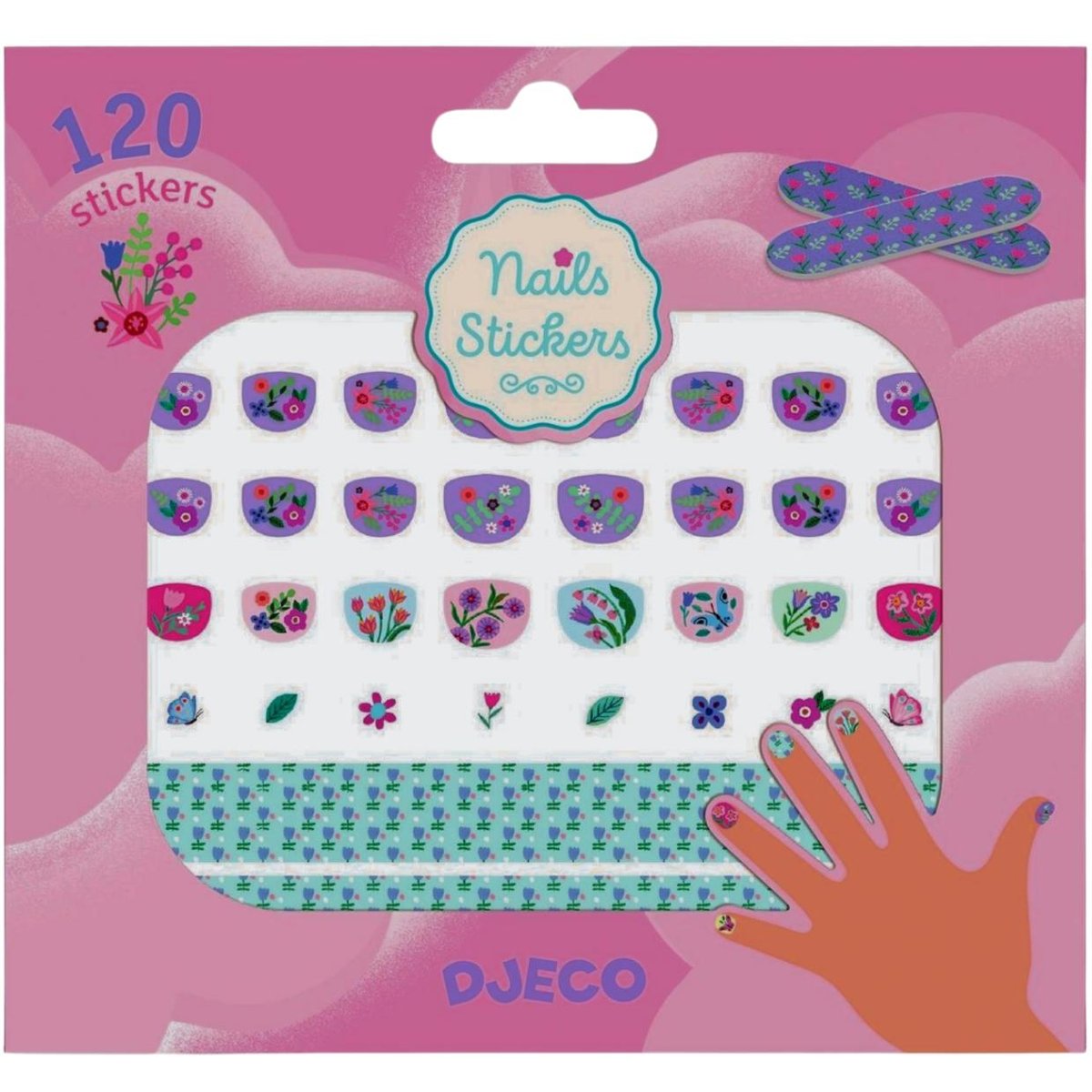 Djeco Samolepky na nehty Květiny