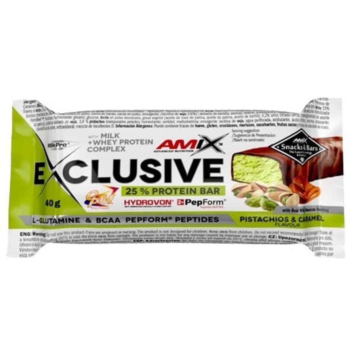 Amix Nutrition Amix Exclusive Protein Bar 40 g - pistácie/karamel