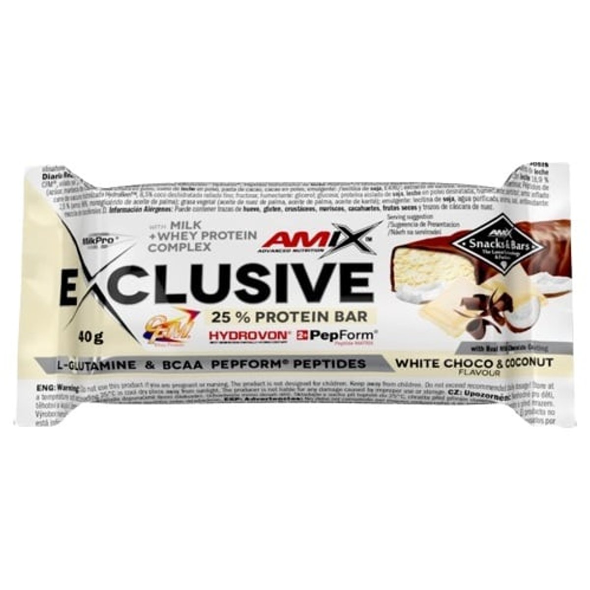 Amix Nutrition Amix Exclusive Protein Bar 40 g - bílá čokoláda/kokos