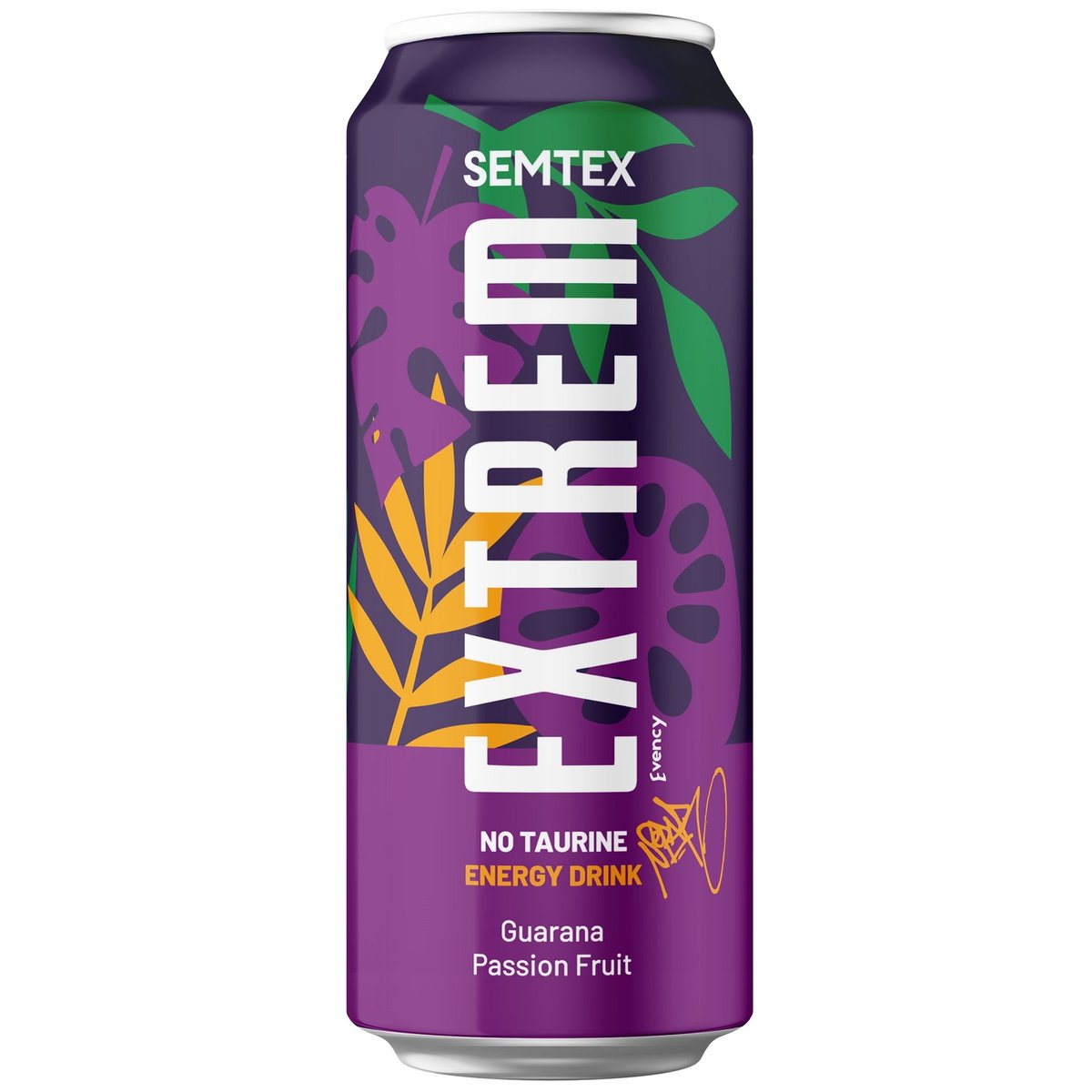 Semtex Extrem passion fruit energy drink plech